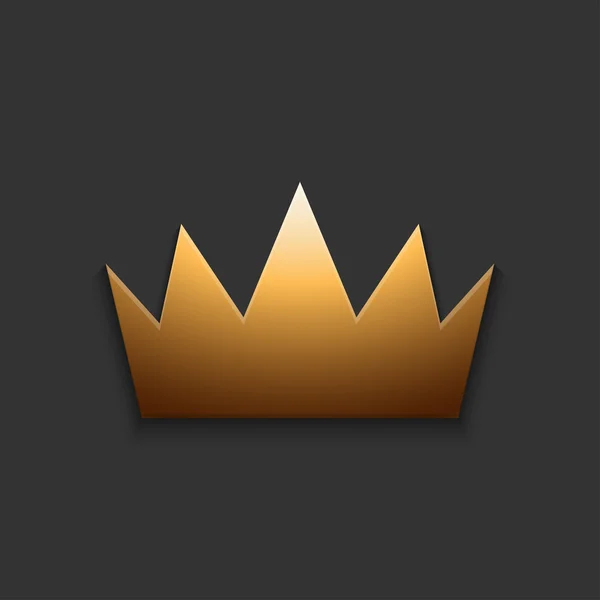 グレーのベクター近代的な黄金の王冠 — ストックベクタ