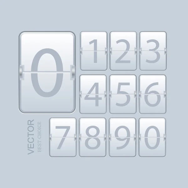 Вектор сучасний числовий набір табло — стоковий вектор