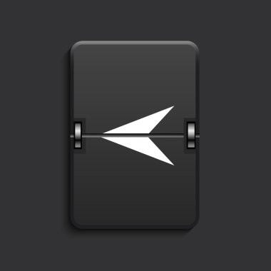 vektör modern çetele siyah simgesi.