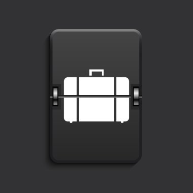 vektör modern çetele siyah simgesi.