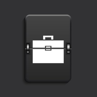 vektör modern çetele siyah simgesi.