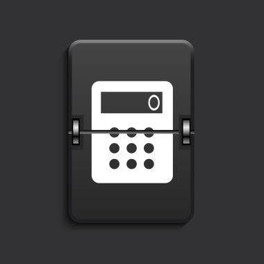 vektör modern çetele siyah simgesi.