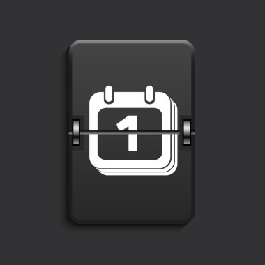 vektör modern çetele siyah simgesi.