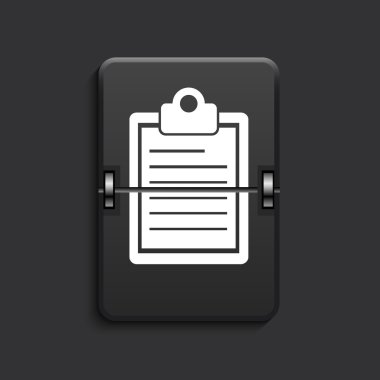 vektör modern çetele siyah simgesi.