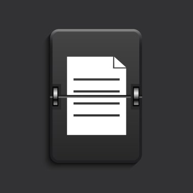 vektör modern çetele siyah simgesi.