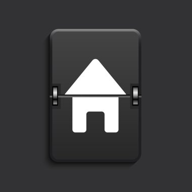 vektör modern çetele siyah simgesi.