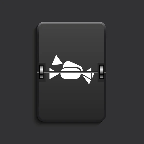 Tableau de bord vectoriel moderne icône noire . — Image vectorielle