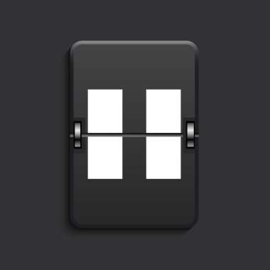 vektör modern çetele siyah simgesi.