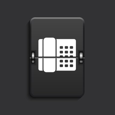 vektör modern çetele siyah simgesi.