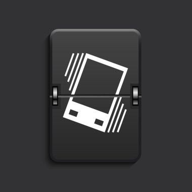 vektör modern çetele siyah simgesi.