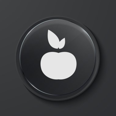 Vektör modern siyah cam daire simgesi.