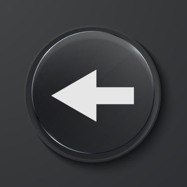 Vektör modern siyah cam daire simgesi.