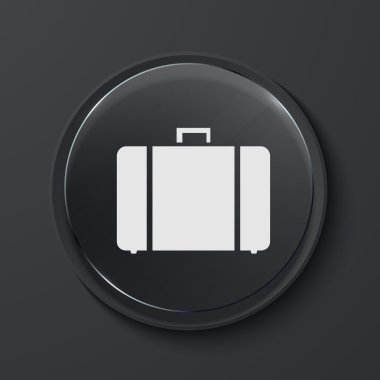 Vektör modern siyah cam daire simgesi.