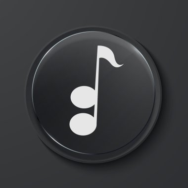 Vektör modern siyah cam daire simgesi.