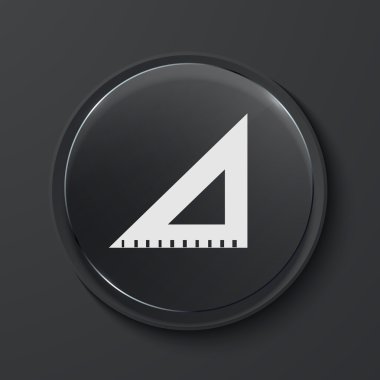 Vektör modern siyah cam daire simgesi.