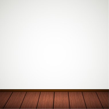 Vektör duvar ahşap zemin ile