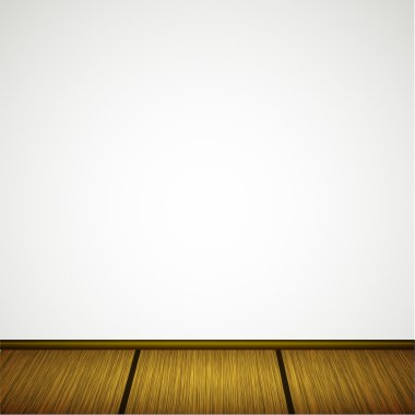 Vektör duvar ahşap zemin ile