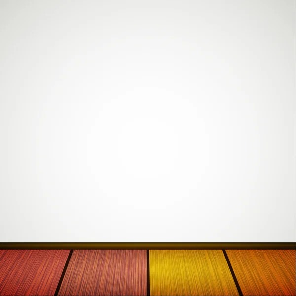 Τοίχο διάνυσμα με ξύλινο πάτωμα — Διανυσματικό Αρχείο
