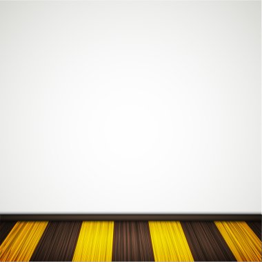 Vektör duvar ahşap zemin ile.