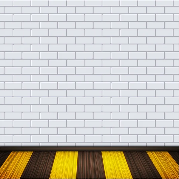Τοίχο διάνυσμα με ξύλινο πάτωμα. — Διανυσματικό Αρχείο
