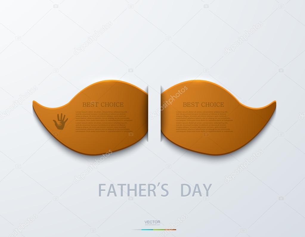 Vector modern fathers day background.