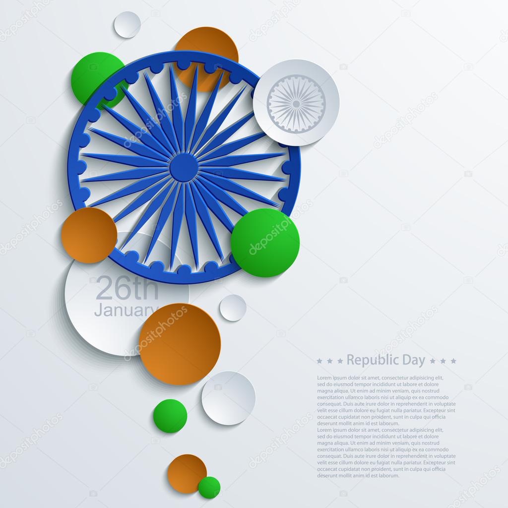 Vector modern Indian republic day background