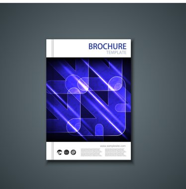 Vektör el ilanı veya afiş. Broşür şablonu