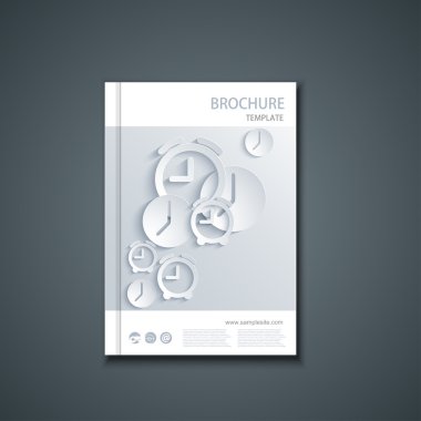 Vektör el ilanı veya afiş. Broşür şablonu