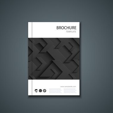 Vektör el ilanı veya afiş. Broşür şablonu