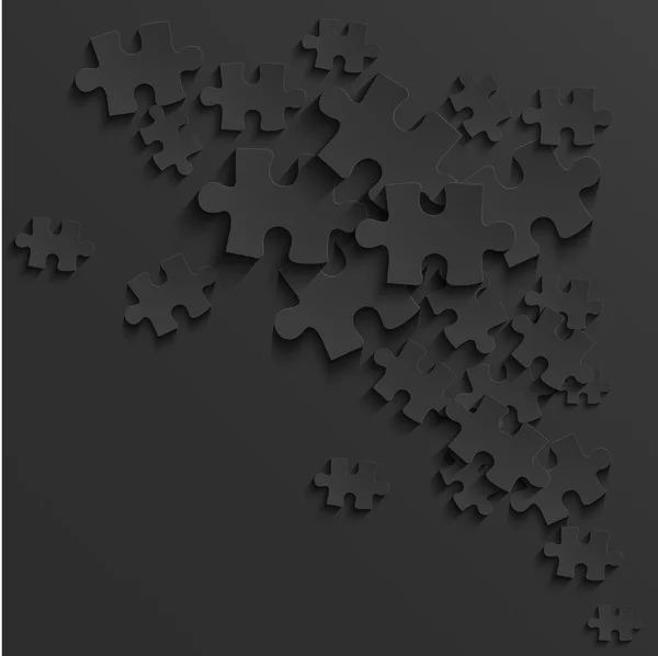 Vettore moderno puzzle nero sfondo — Vettoriale Stock