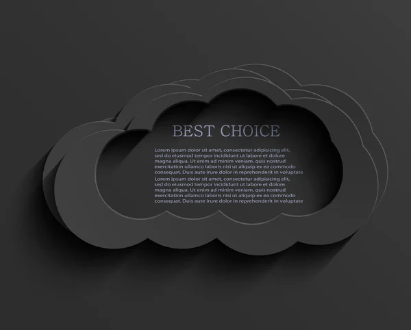 Vecteur moderne fond nuage sombre . — Image vectorielle