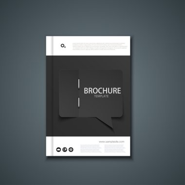 Vektör el ilanı veya afiş. Broşür tasarım şablonu
