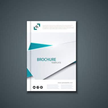 Vektör el ilanı veya afiş. Broşür tasarım şablonu