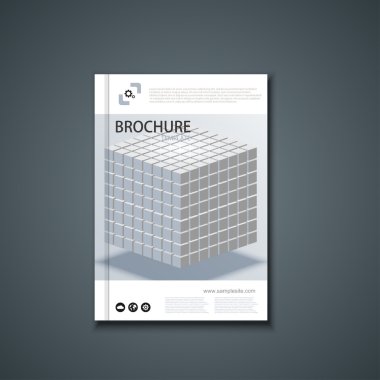 Vektör el ilanı veya afiş. Broşür tasarım şablonu.