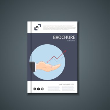 Vektör el ilanı veya afiş. Broşür tasarım şablonu.