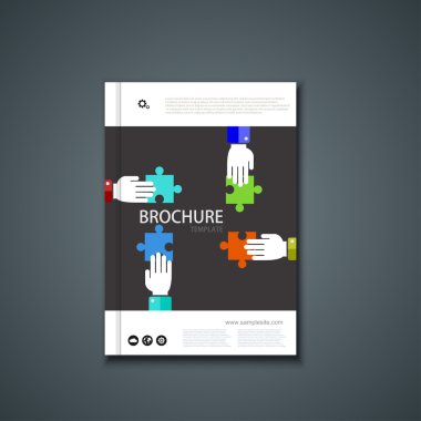Vektör el ilanı veya afiş. Broşür tasarım şablonu.
