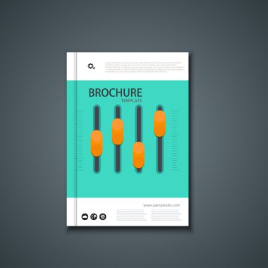 Vektör el ilanı veya afiş. Broşür tasarım şablonu.
