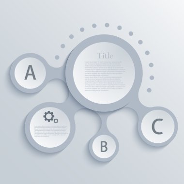 Vektör modern daire Infographic arka plan