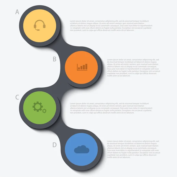 Vecteur moderne cercle infographie fond — Image vectorielle