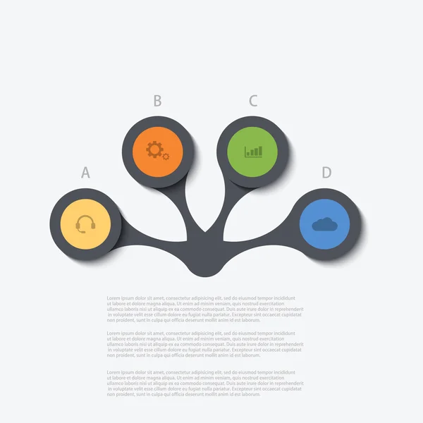 Vecteur moderne cercle infographie fond — Image vectorielle