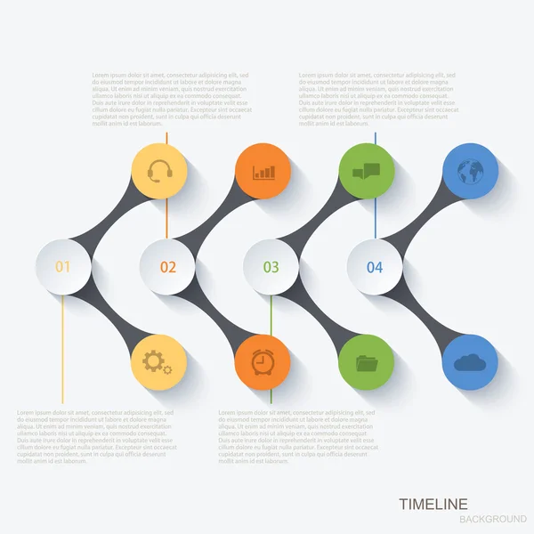Vettore cerchio moderno infografica sfondo — Vettoriale Stock