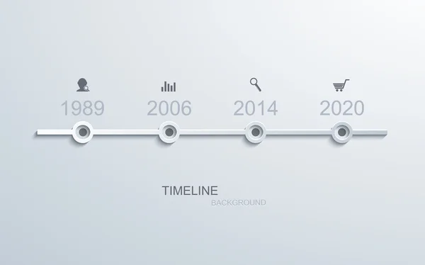 Infografía moderna de la línea de tiempo del vector . — Archivo Imágenes Vectoriales