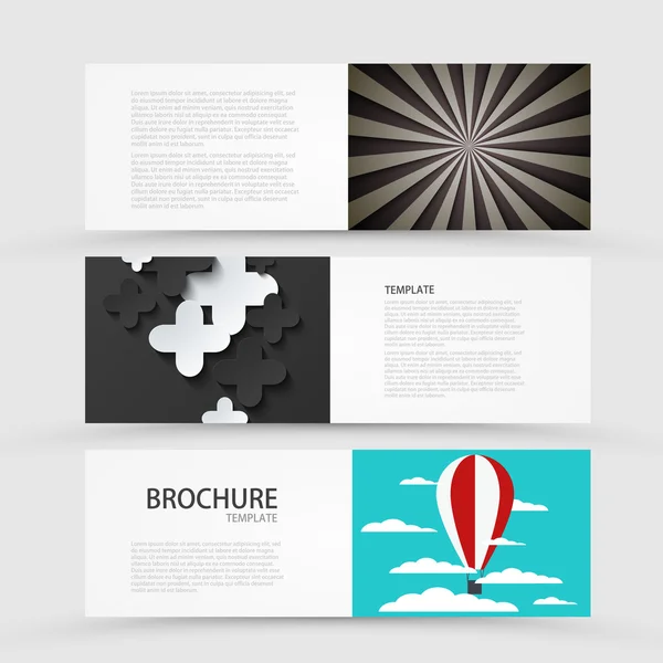 Vector moderne banners set op grijze achtergrond. — Stockvector