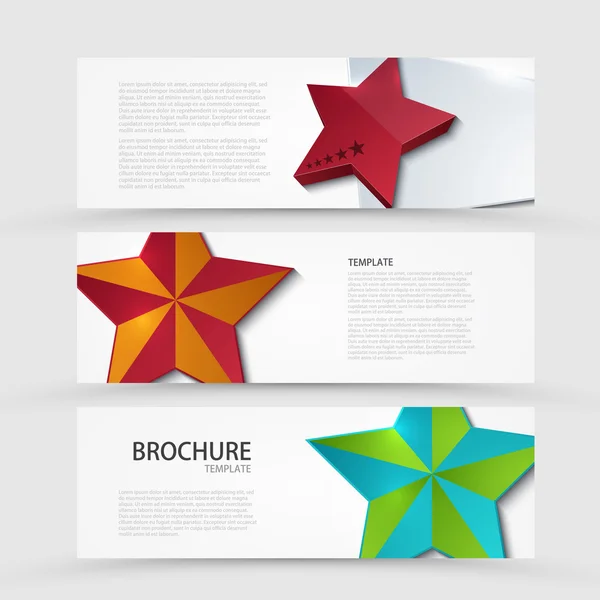 Vector moderne banners set op grijze achtergrond. — Stockvector