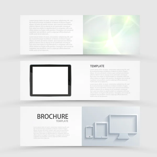 Vector moderne banners set op grijze achtergrond. — Stockvector