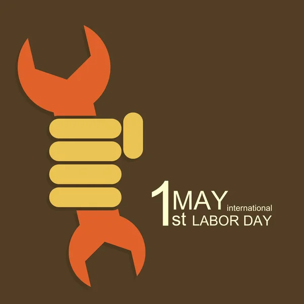 Векторный модерн 1 мая Международный день труда — стоковый вектор
