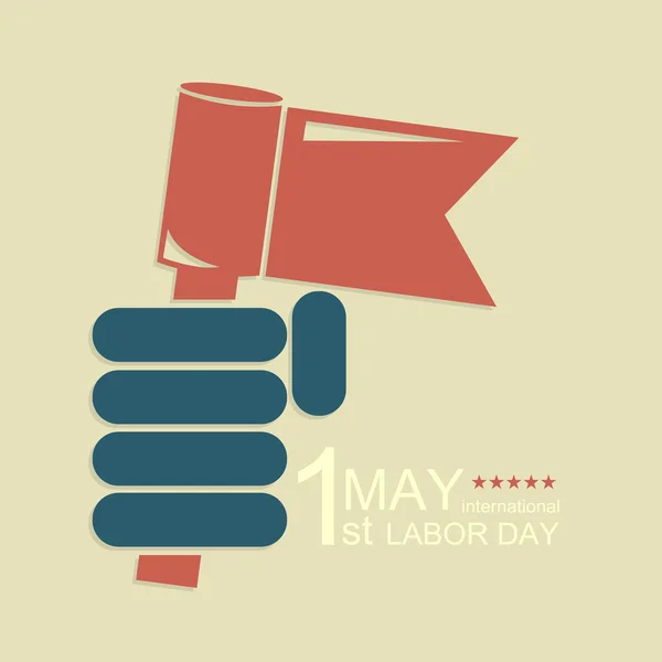 Vecteur moderne 1 mai Journée internationale du travail — Image vectorielle