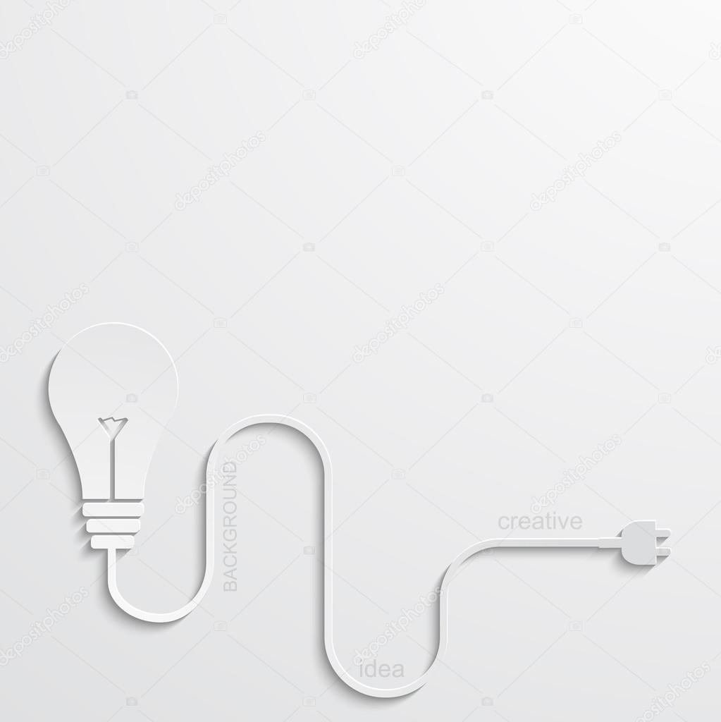 Vector modern light bulb background.