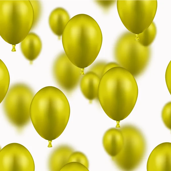 Vector modern yellow balloons on white — Stock Vector