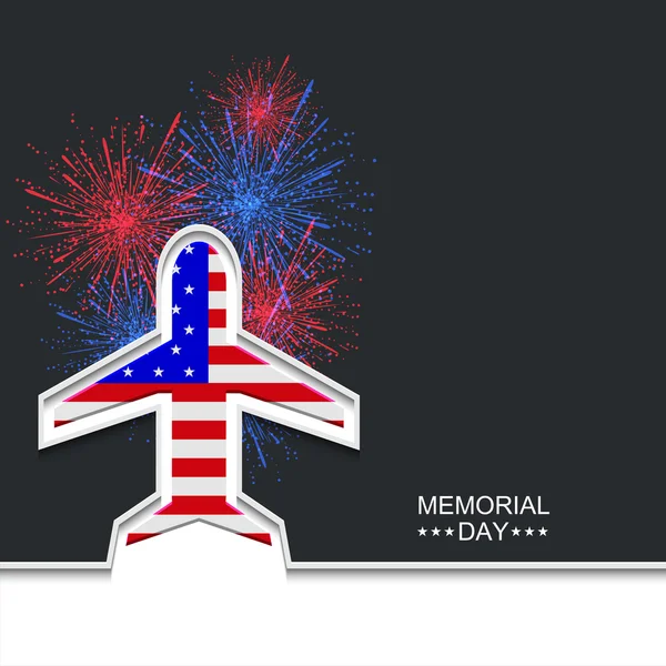 Vector modern memorial day or 4 july — Stock Vector